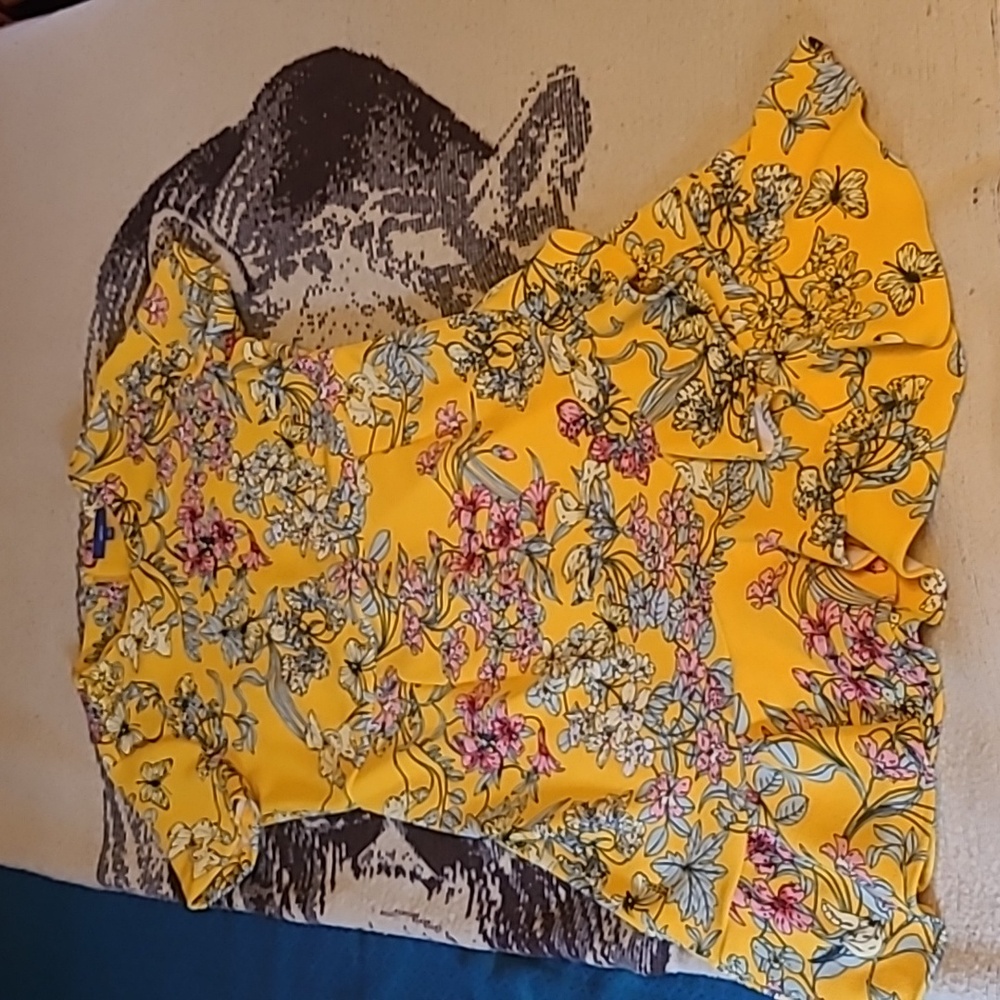 Yellow floral dress